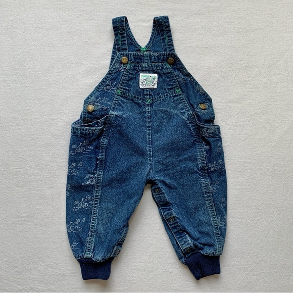 Vintage Oshkosh Made in USA 100% Cotton Denim Overalls with 